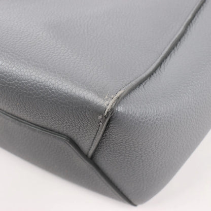 CELINE Seau Sangle Bucket Mini Leather Shoulder Bag in Gray