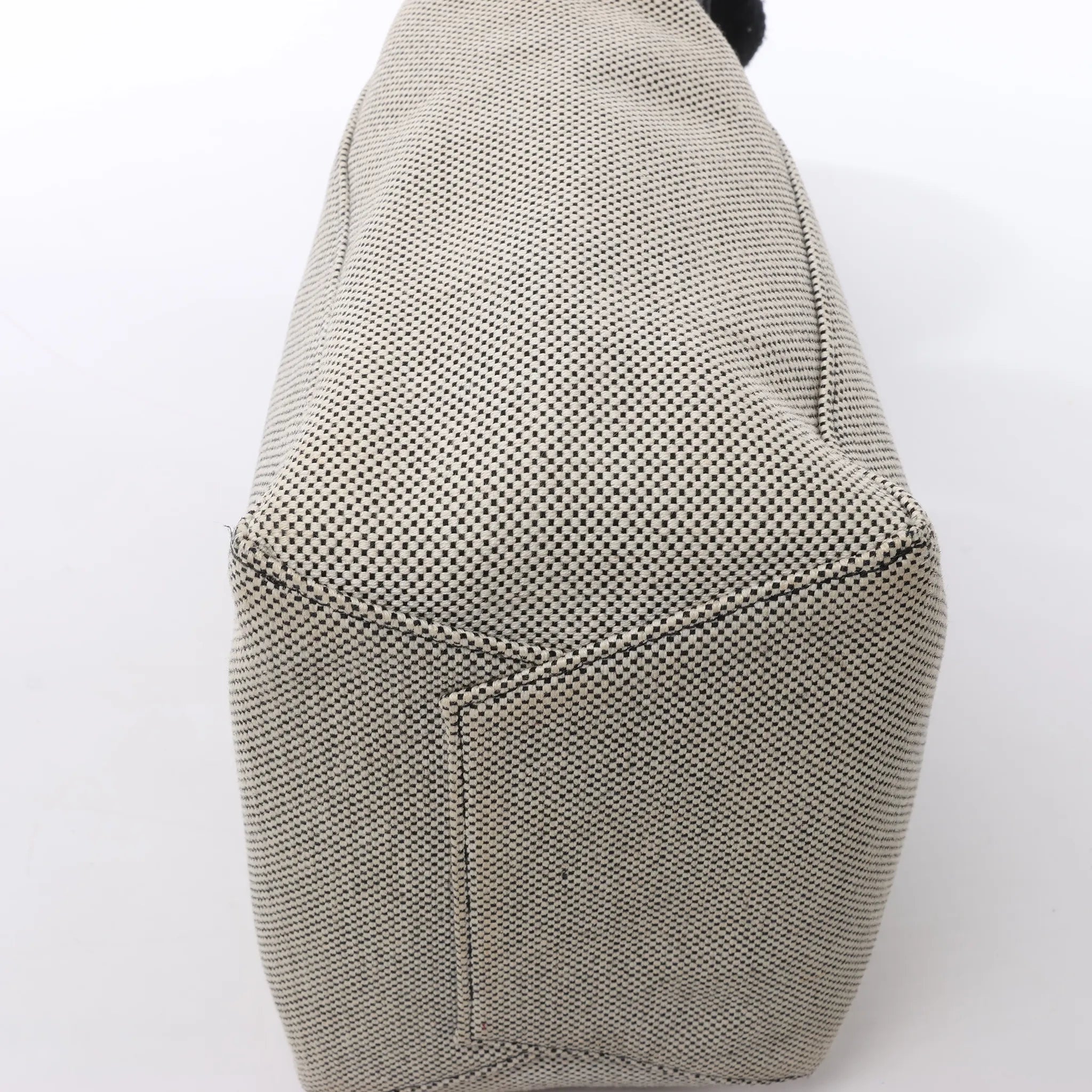 CELINE Seau Sangle Bucket Small Canvas Shoulder bag in Beige x Navy