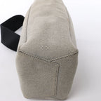 CELINE Seau Sangle Bucket Small Canvas Shoulder bag in Beige x Navy