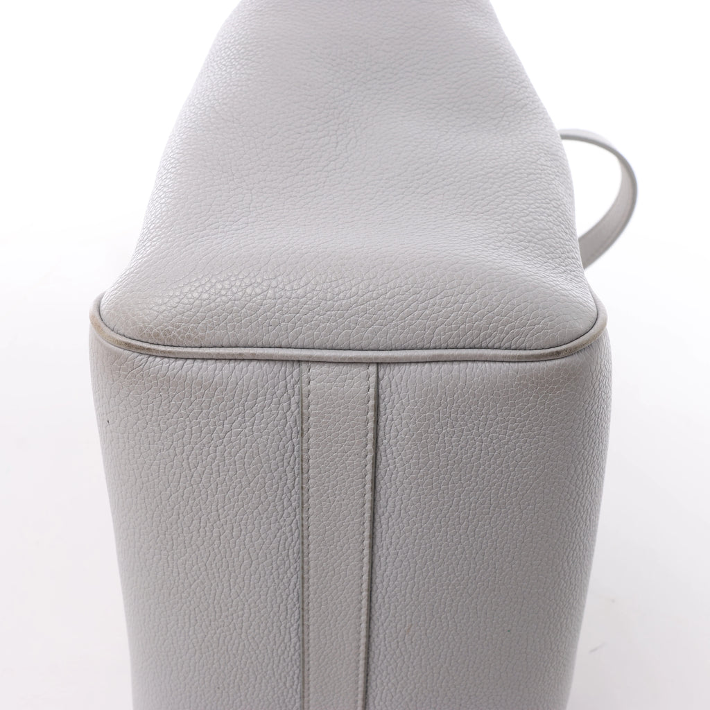 CELINE Folded Cabas Small Tote 2Way Handbag in Light Gray
