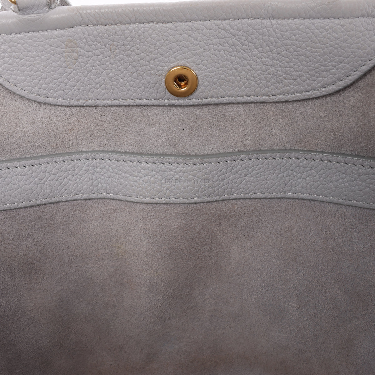 CELINE Folded Cabas Small Tote 2Way Handbag in Light Gray