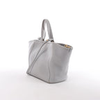 CELINE Folded Cabas Small Tote 2Way Handbag in Light Gray