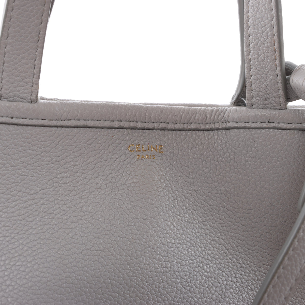 CELINE Folded Cabas Small Tote 2Way Handbag in Light Gray