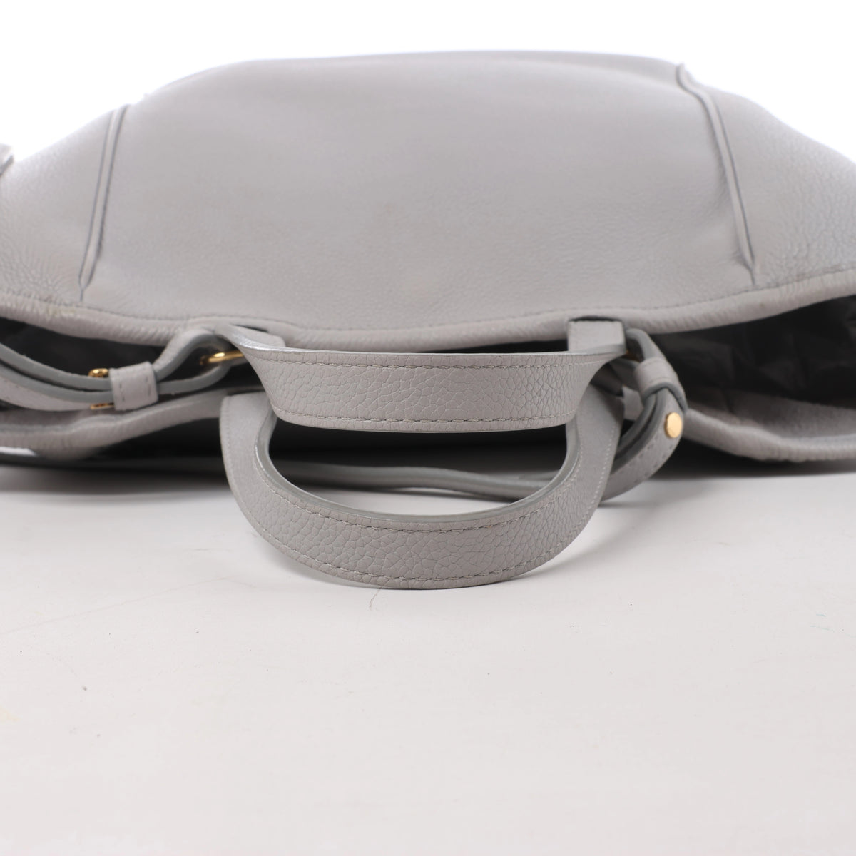 CELINE Folded Cabas Small Tote 2Way Handbag in Light Gray