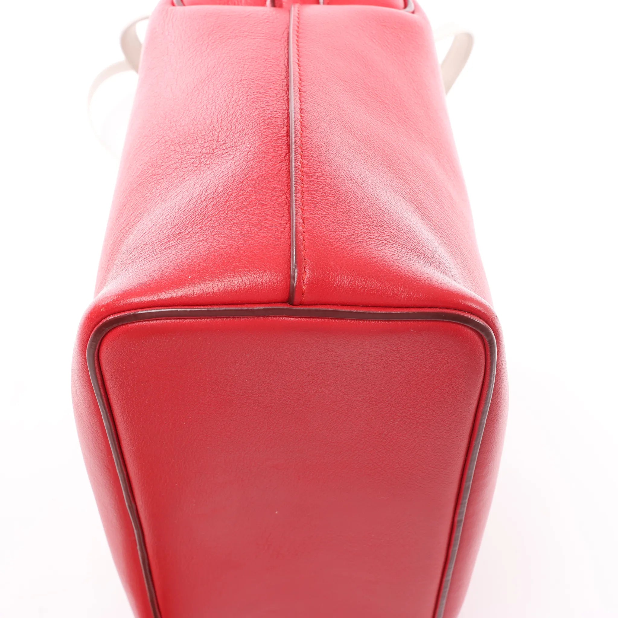 Celine Soft Cube Small Leather 2Way Handbag in Red