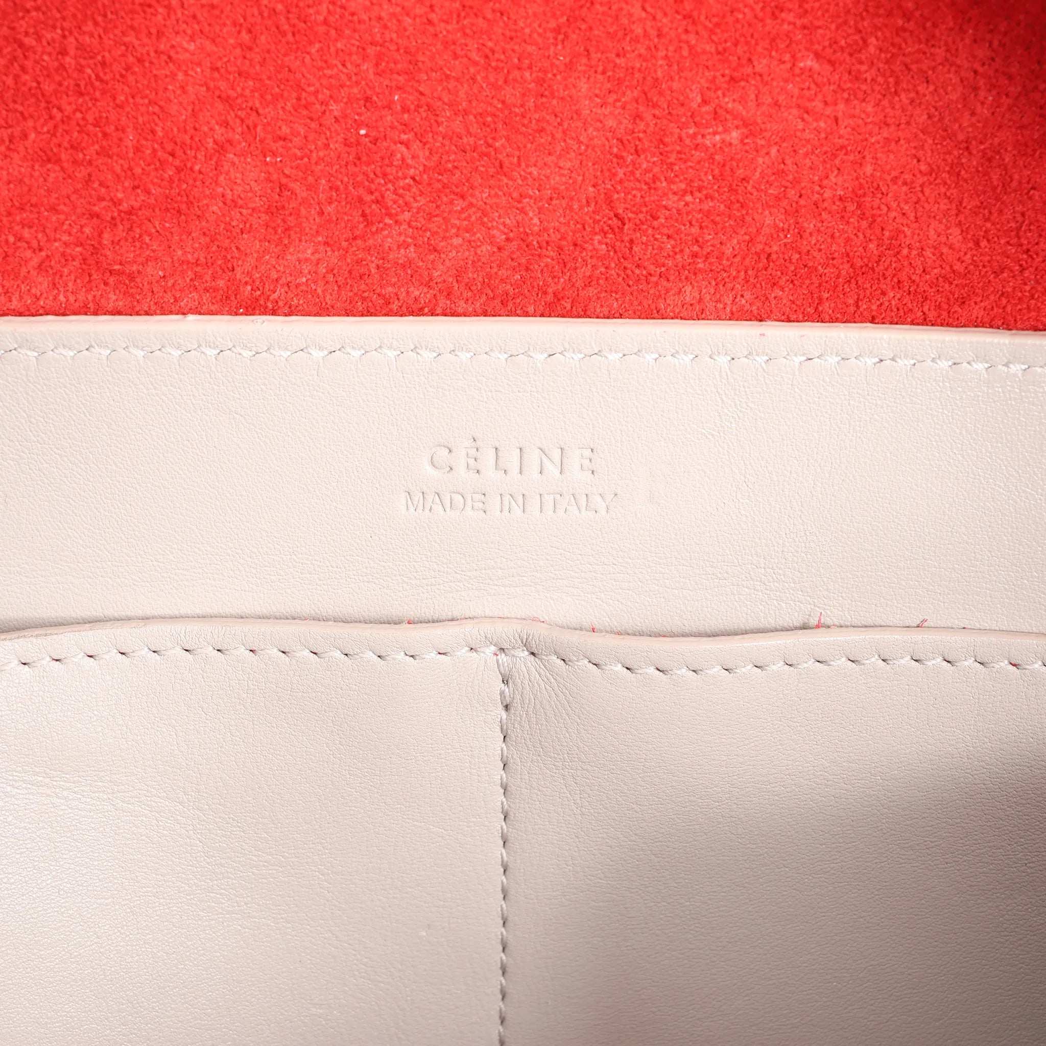 Celine Soft Cube Small Leather 2Way Handbag in Red