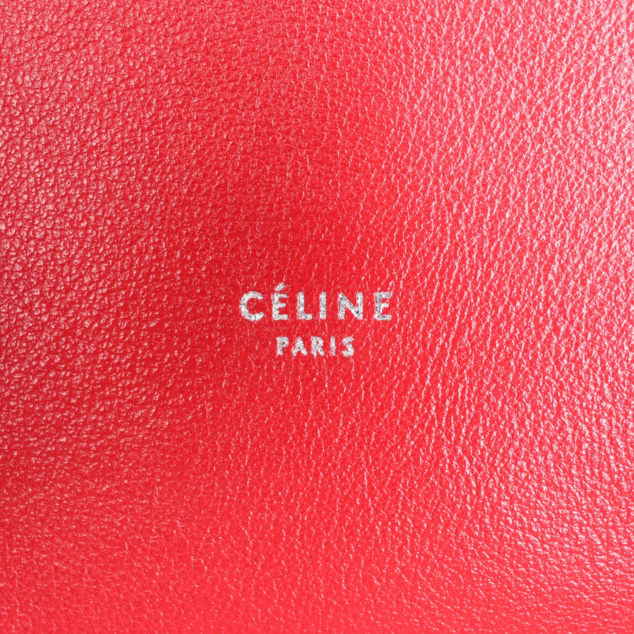 Celine Soft Cube Small Leather 2Way Handbag in Red
