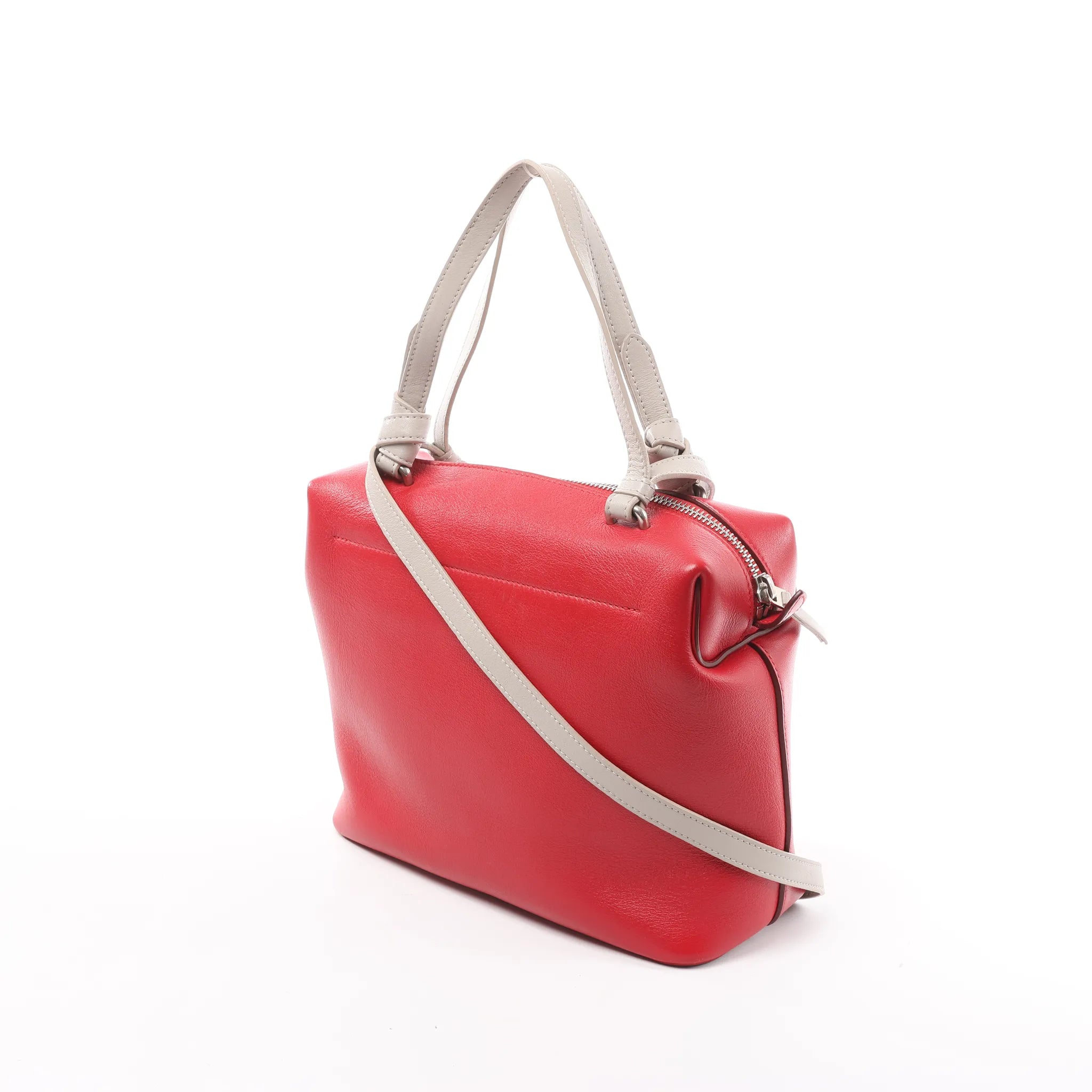 Celine Soft Cube Small Leather 2Way Handbag in Red