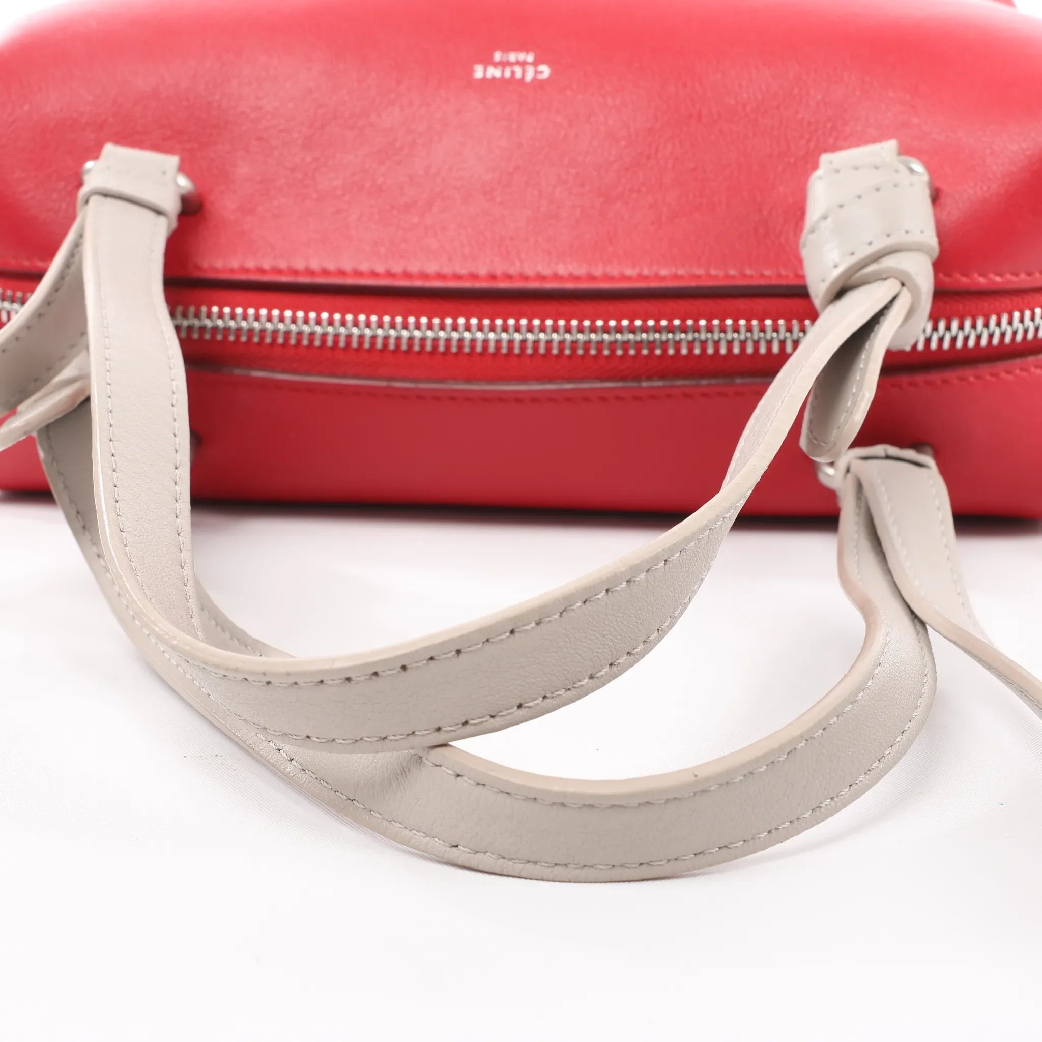 Celine Soft Cube Small Leather 2Way Handbag in Red