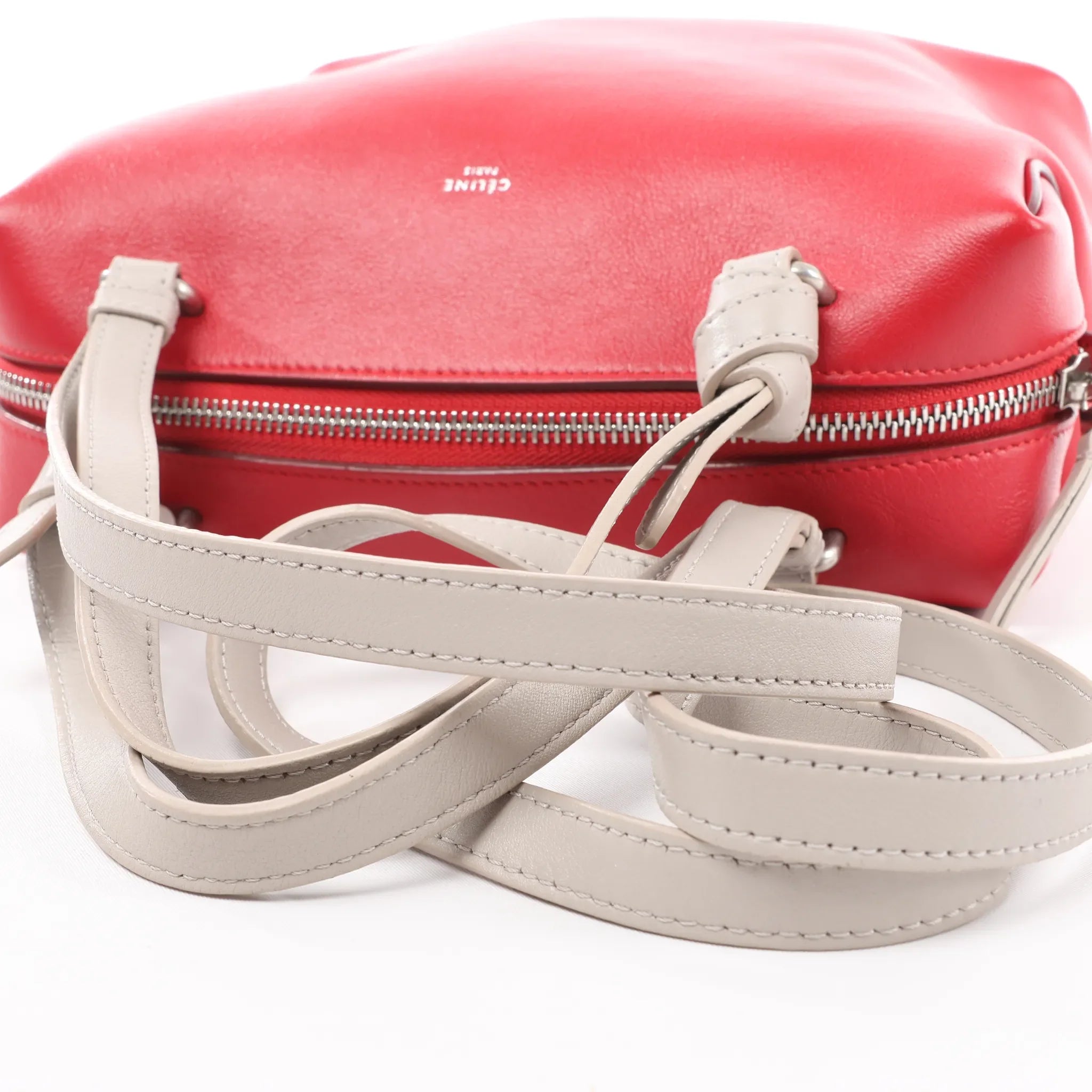 Celine Soft Cube Small Leather 2Way Handbag in Red