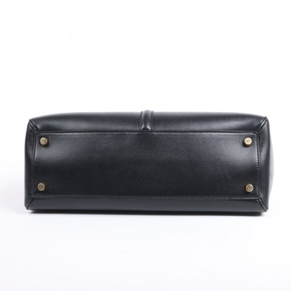 Celine Sac 16 Smooth Leather Medium 2Way Handbag in Black