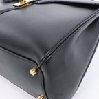 Celine Sac 16 Smooth Leather Medium 2Way Handbag in Black