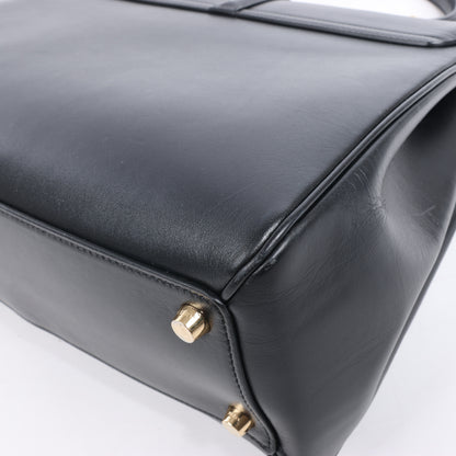 Celine Sac 16 Smooth Leather Medium 2Way Handbag in Black