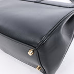 Celine Sac 16 Smooth Leather Medium 2Way Handbag in Black