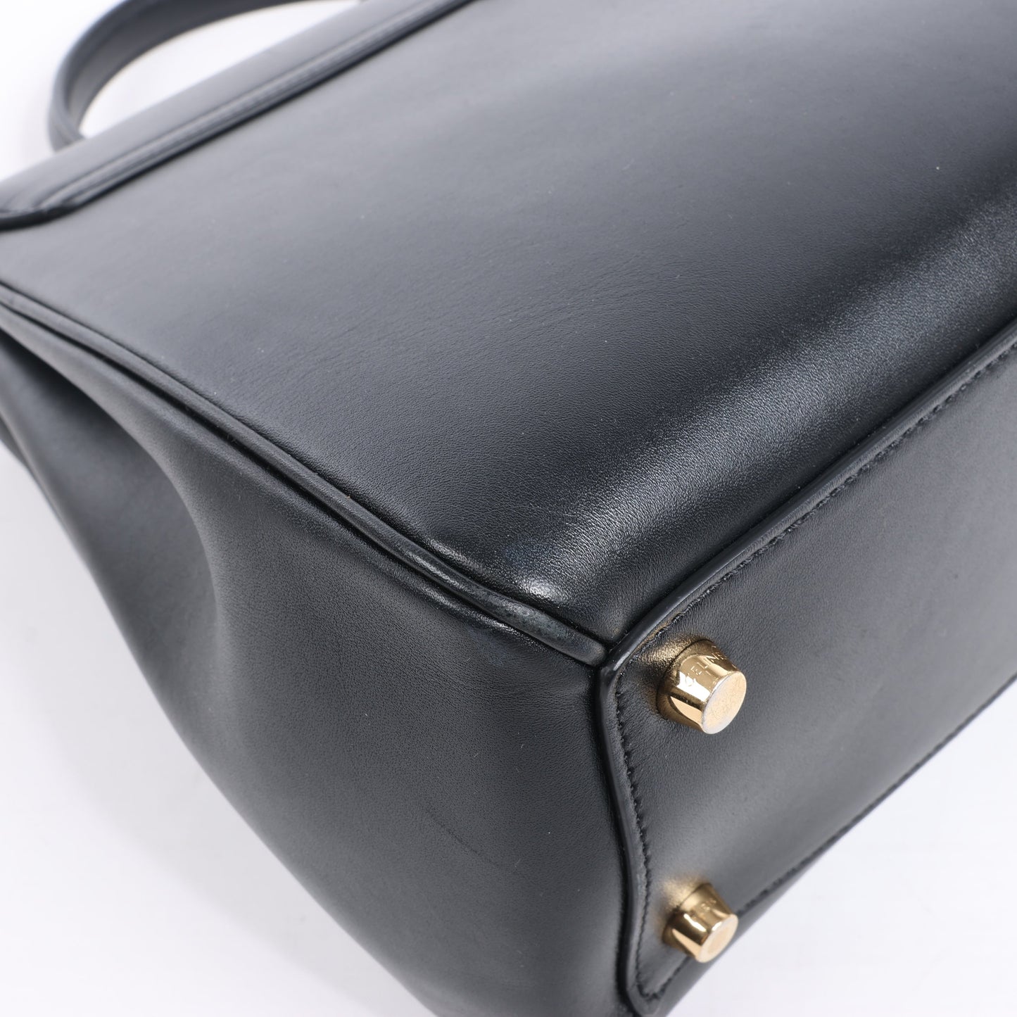 Celine Sac 16 Smooth Leather Medium 2Way Handbag in Black