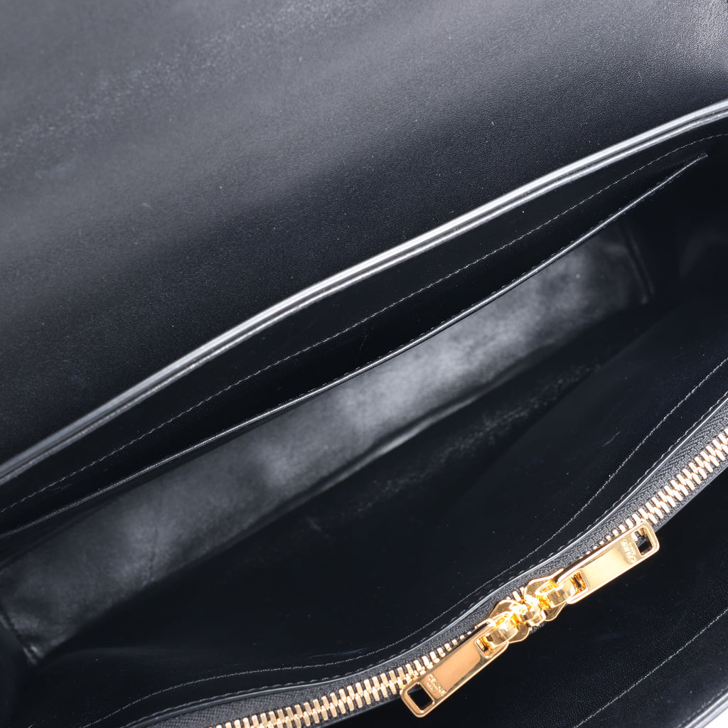 Celine Sac 16 Smooth Leather Medium 2Way Handbag in Black
