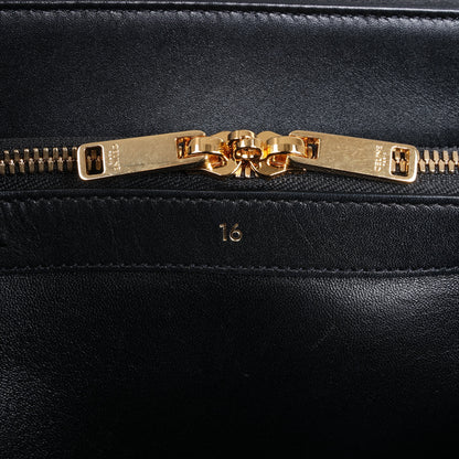 Celine Sac 16 Smooth Leather Medium 2Way Handbag in Black