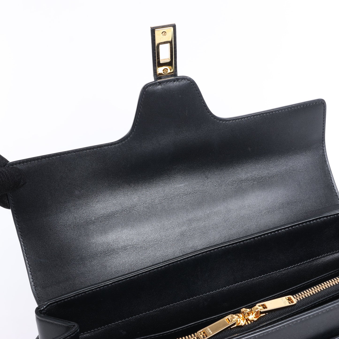 Celine Sac 16 Smooth Leather Medium 2Way Handbag in Black