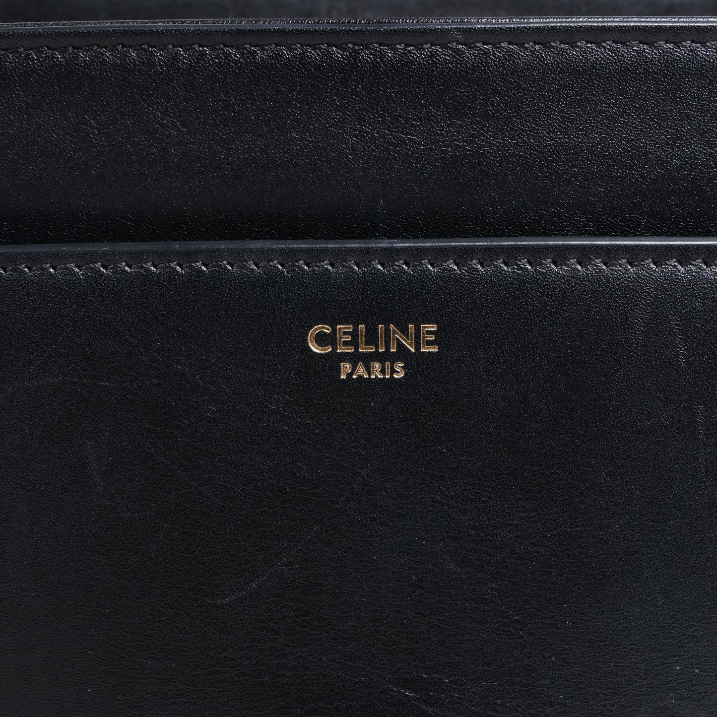 Celine Sac 16 Smooth Leather Medium 2Way Handbag in Black