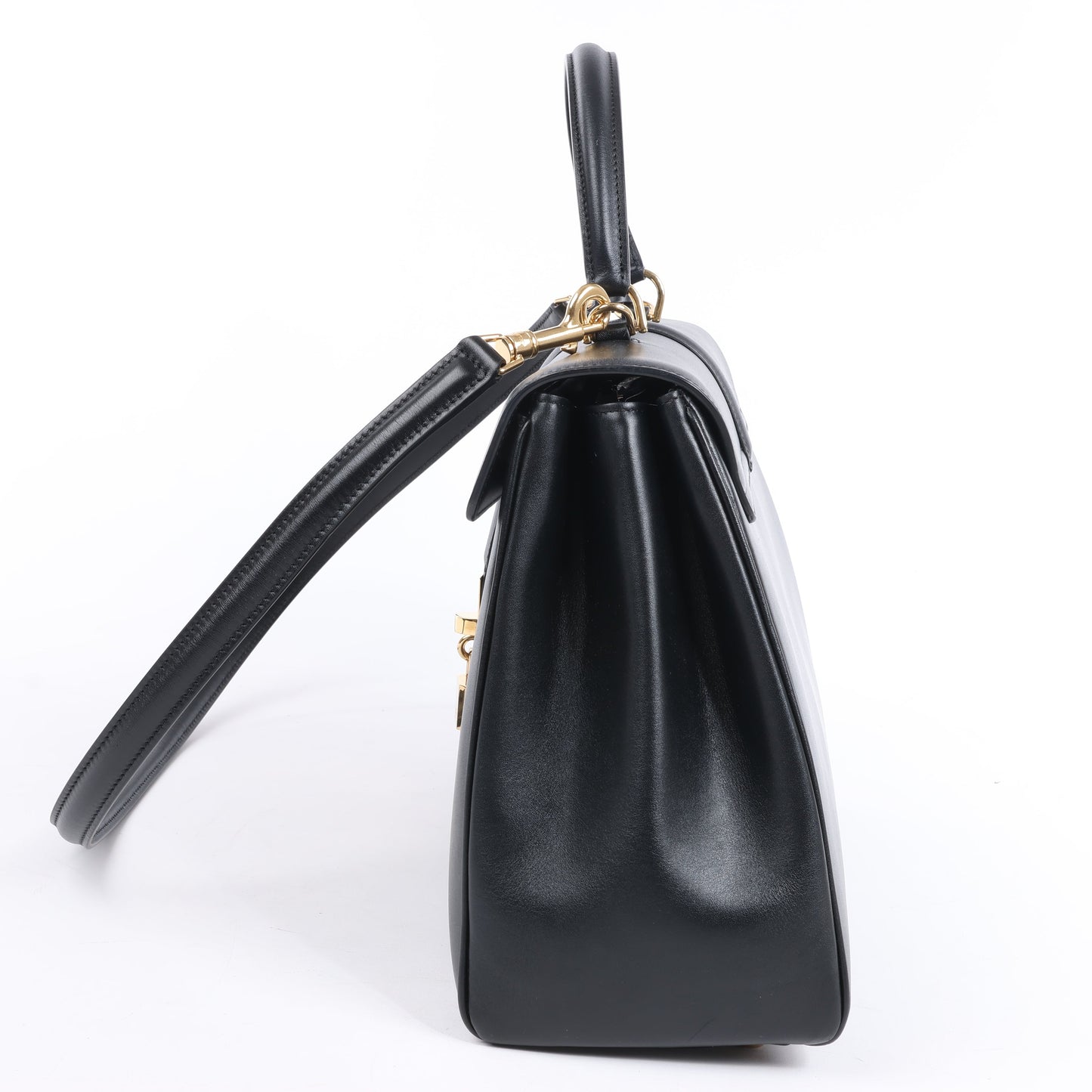 Celine Sac 16 Smooth Leather Medium 2Way Handbag in Black