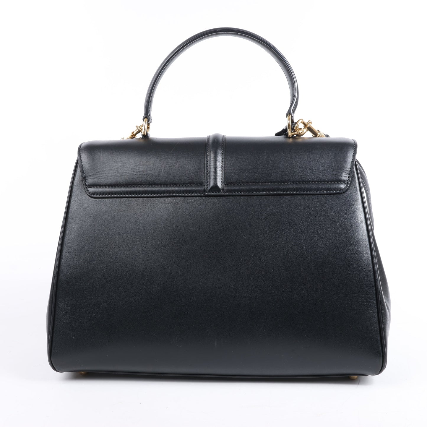 Celine Sac 16 Smooth Leather Medium 2Way Handbag in Black