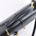 Celine Sac 16 Smooth Leather Medium 2Way Handbag in Black