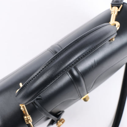 Celine Sac 16 Smooth Leather Medium 2Way Handbag in Black