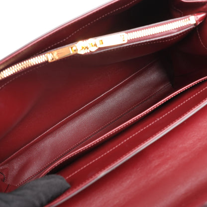 Celine Sac 16 Medium Smooth Leather 2Way Handbag in Burgundy