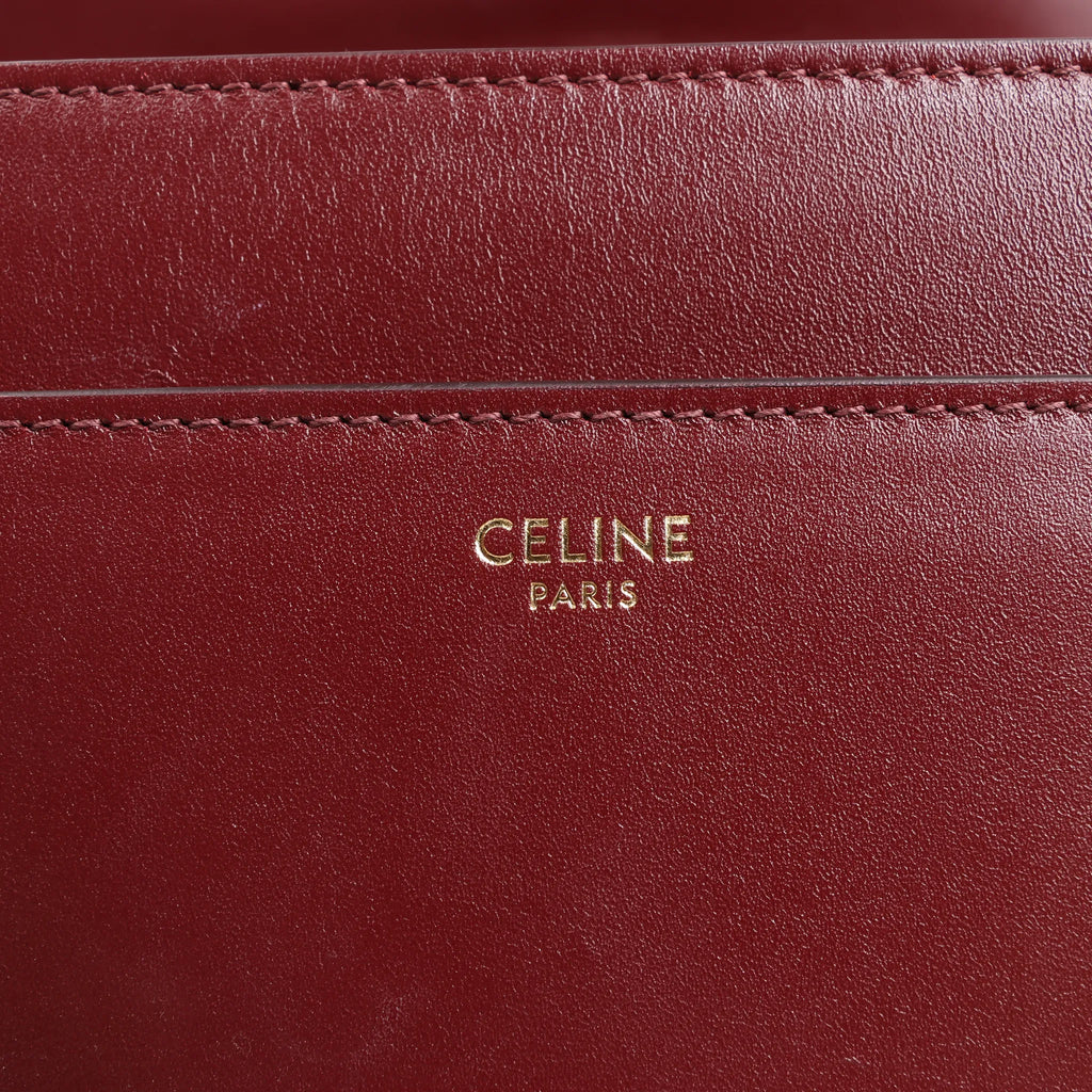 Celine Sac 16 Medium Smooth Leather 2Way Handbag in Burgundy