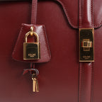 Celine Sac 16 Medium Smooth Leather 2Way Handbag in Burgundy