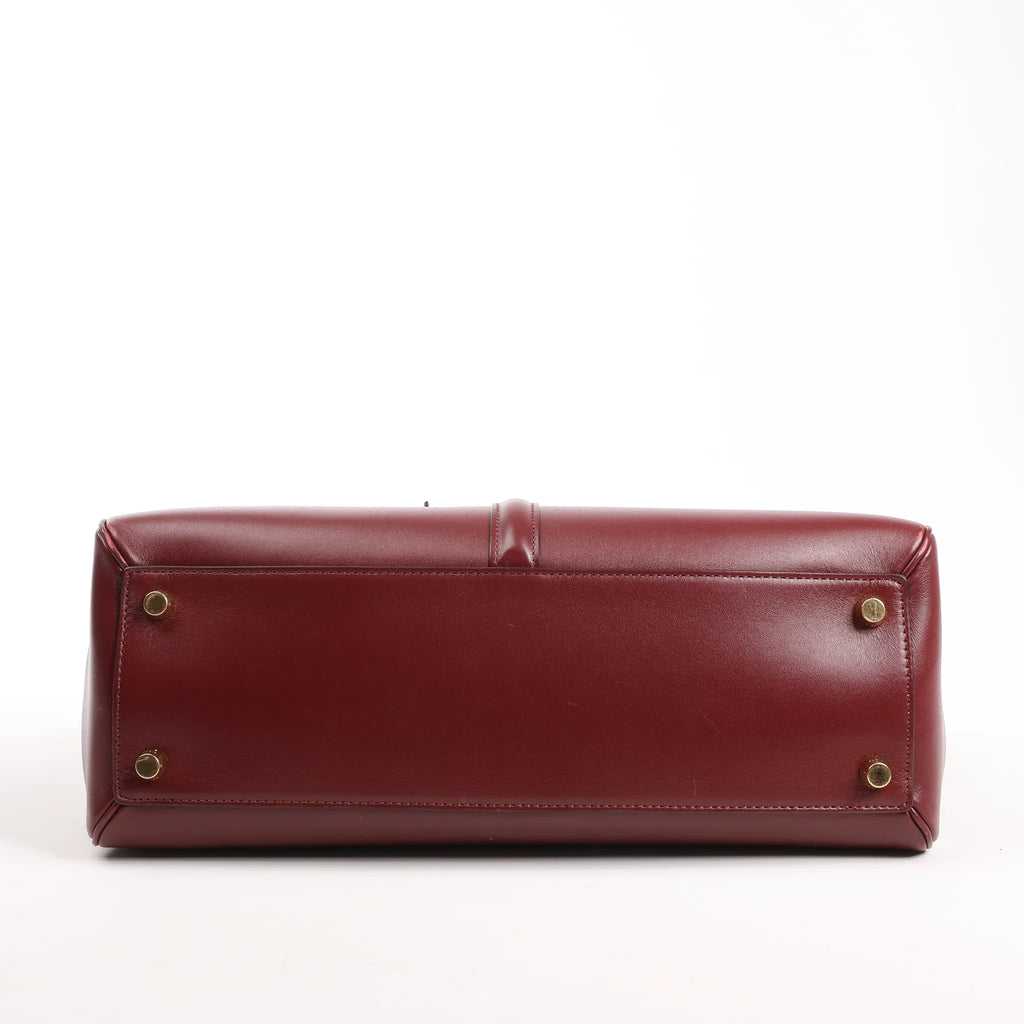 Celine Sac 16 Medium Smooth Leather 2Way Handbag in Burgundy