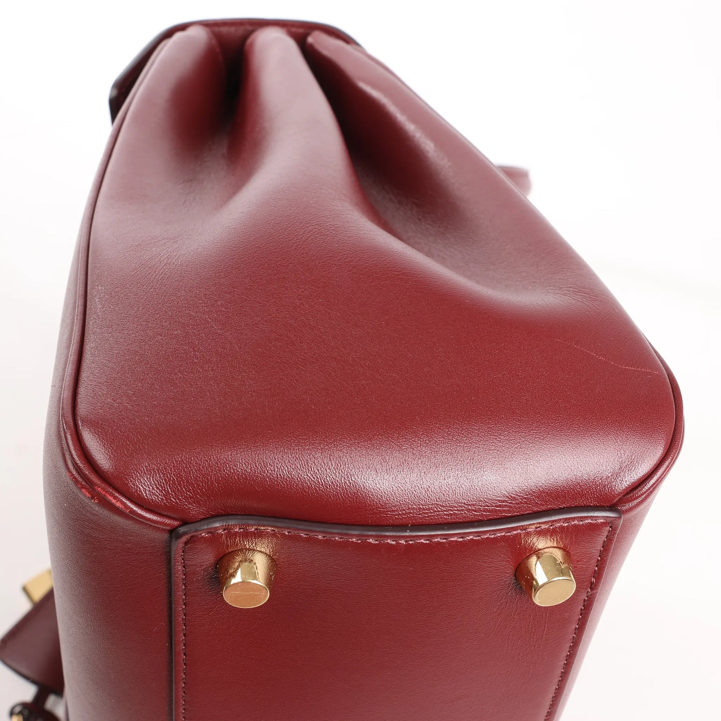 Celine Sac 16 Medium Smooth Leather 2Way Handbag in Burgundy