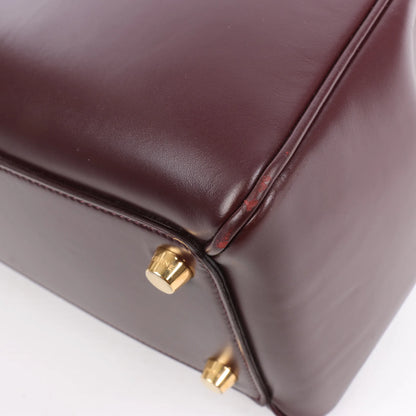 Celine Sac 16 Medium Smooth Leather 2Way Handbag in Burgundy