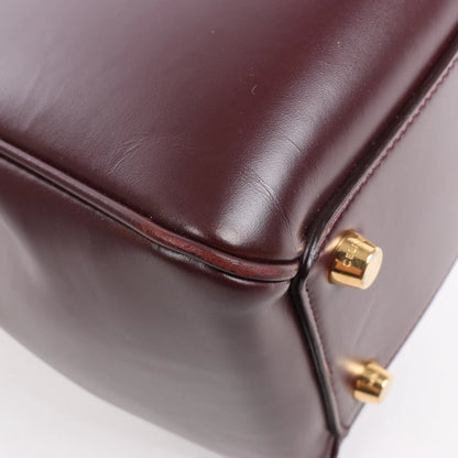 Celine Sac 16 Medium Smooth Leather 2Way Handbag in Burgundy