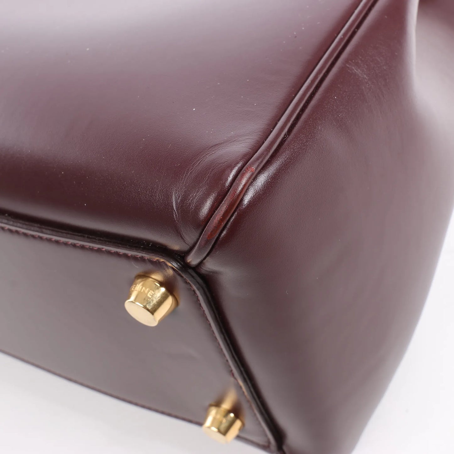 Celine Sac 16 Medium Smooth Leather 2Way Handbag in Burgundy