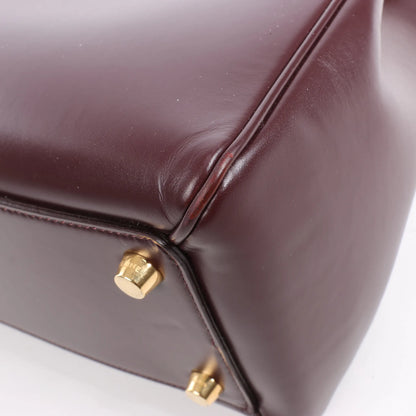 Celine Sac 16 Medium Smooth Leather 2Way Handbag in Burgundy