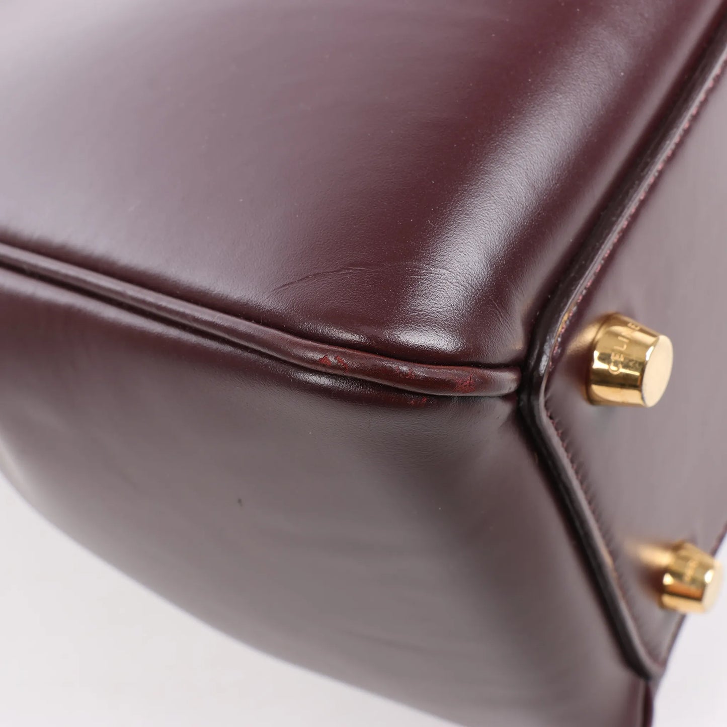 Celine Sac 16 Medium Smooth Leather 2Way Handbag in Burgundy