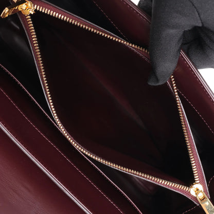 Celine Sac 16 Medium Smooth Leather 2Way Handbag in Burgundy