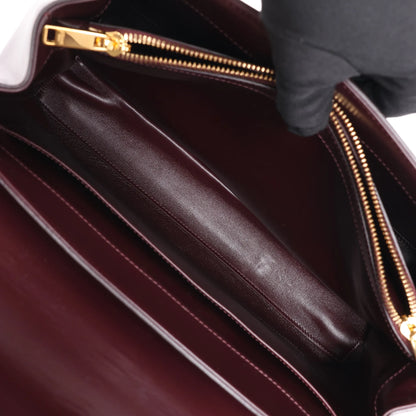 Celine Sac 16 Medium Smooth Leather 2Way Handbag in Burgundy
