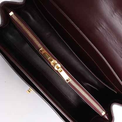 Celine Sac 16 Medium Smooth Leather 2Way Handbag in Burgundy