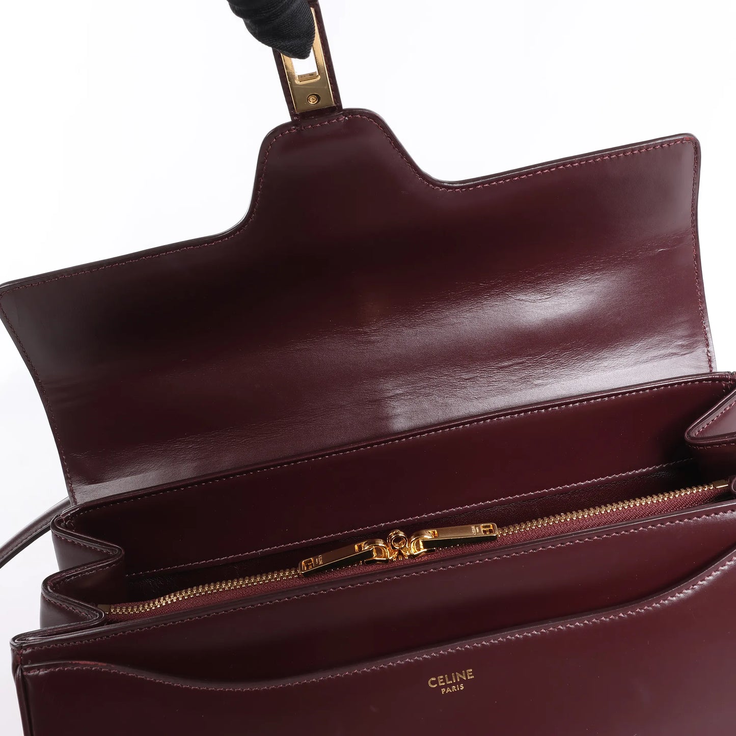 Celine Sac 16 Medium Smooth Leather 2Way Handbag in Burgundy