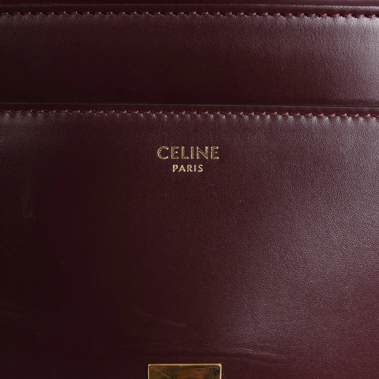 Celine Sac 16 Medium Smooth Leather 2Way Handbag in Burgundy