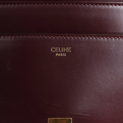 Celine Sac 16 Medium Smooth Leather 2Way Handbag in Burgundy