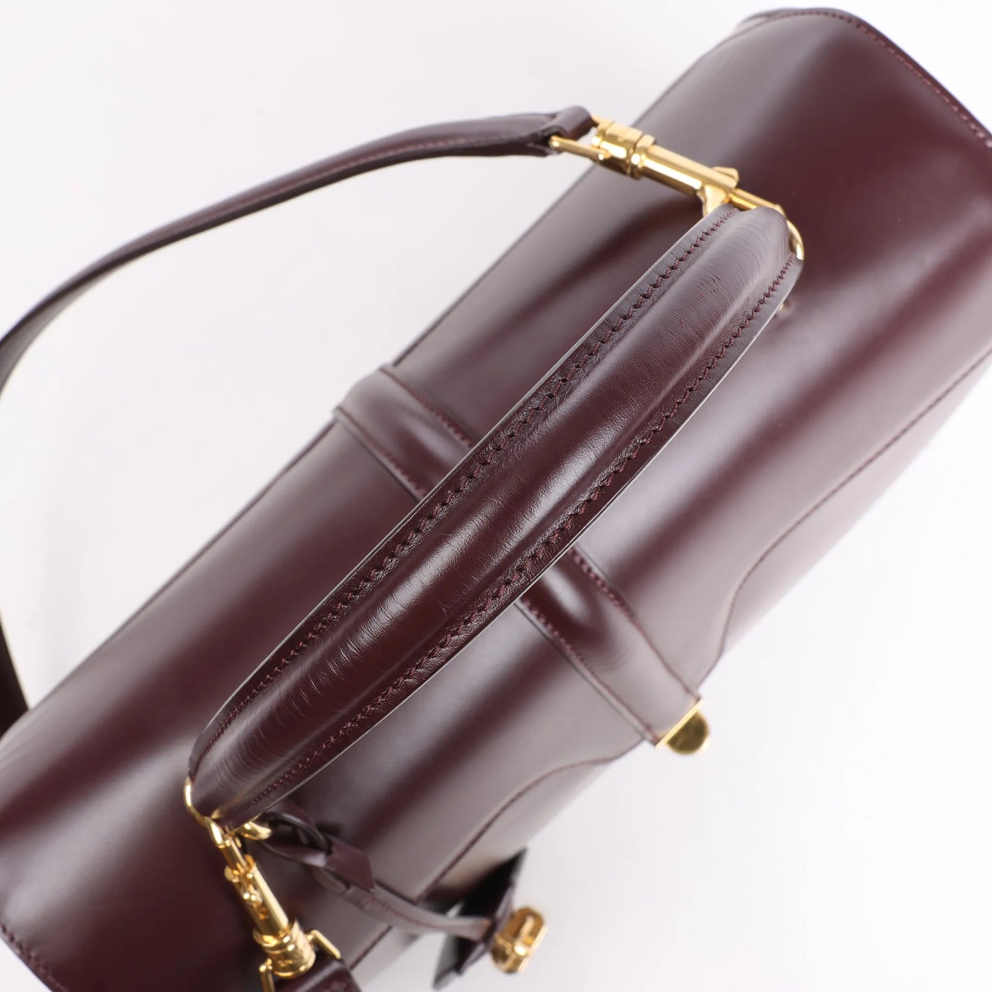 Celine Sac 16 Medium Smooth Leather 2Way Handbag in Burgundy