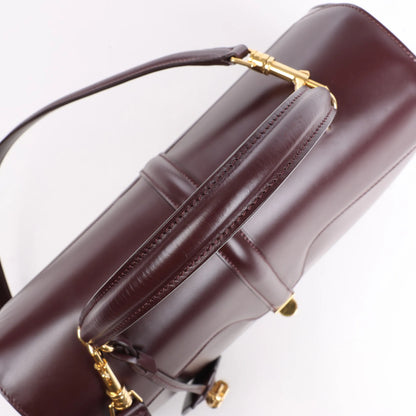 Celine Sac 16 Medium Smooth Leather 2Way Handbag in Burgundy