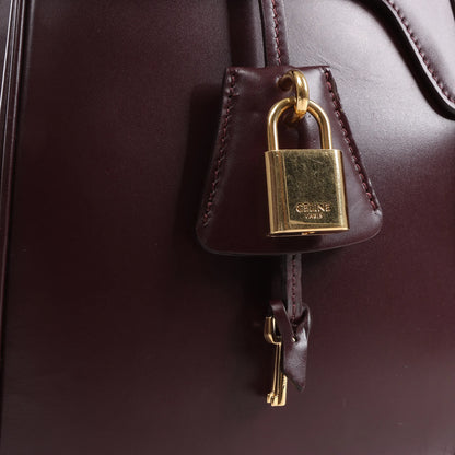 Celine Sac 16 Medium Smooth Leather 2Way Handbag in Burgundy