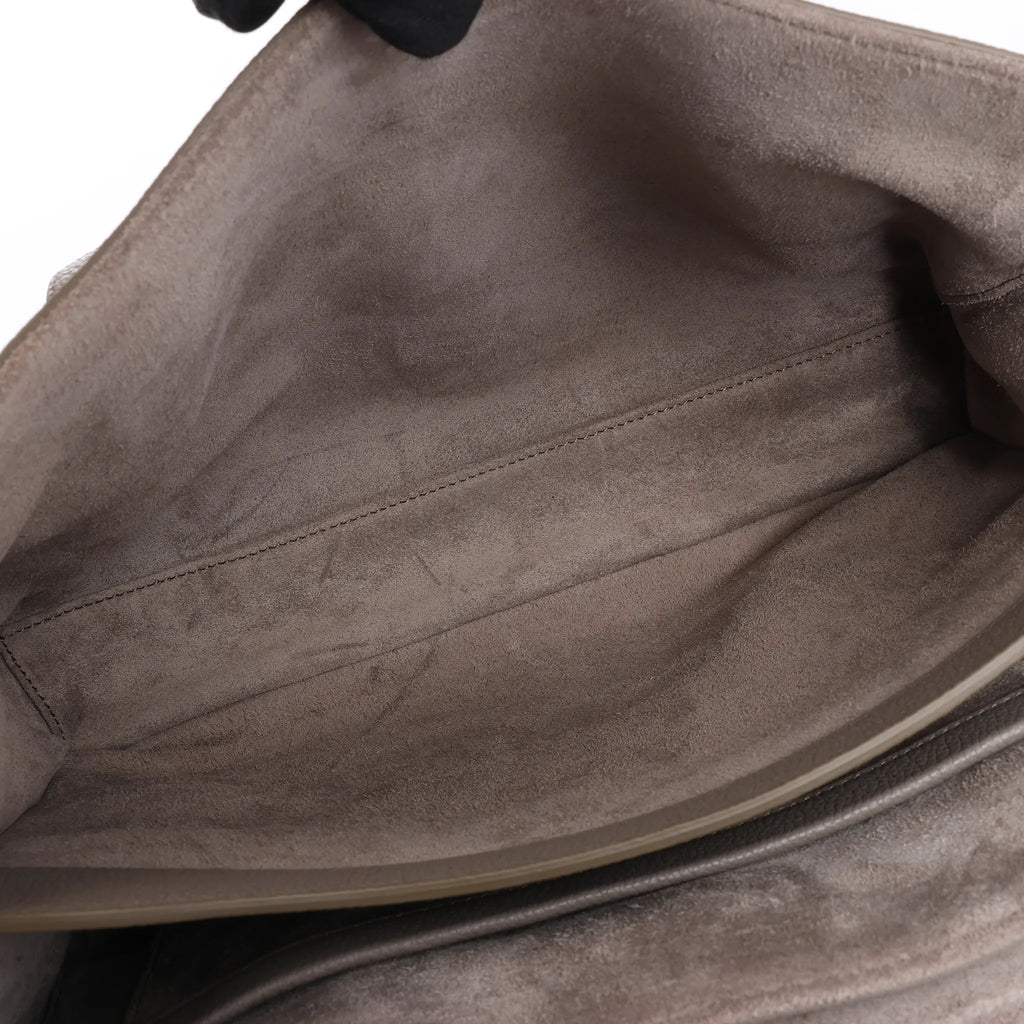 Celine Sac 16 Medium Grained Leather Shoulder Bag in Gray