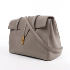 Celine Sac 16 Medium Grained Leather Shoulder Bag in Gray