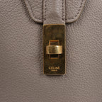 Celine Sac 16 Medium Grained Leather Shoulder Bag in Gray