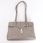 Celine Sac 16 Medium Grained Leather Shoulder Bag in Gray